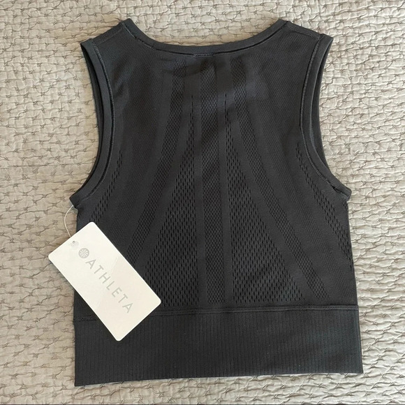 NWT Athleta Mudra Crop Tank in Black Size XXS/XS - Picture 8 of 12